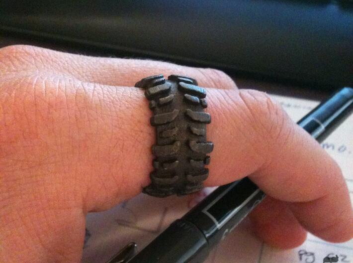 Mud Tire Man Ring 3d printed 