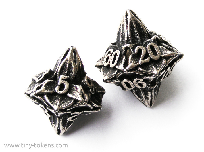 Floral Dice – D10 Gaming die 3d printed The d10 compared to the 10d10