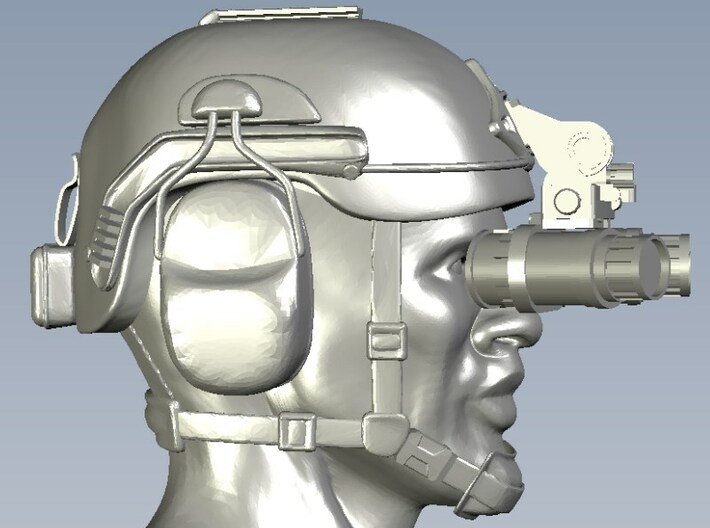 1/16 scale SOCOM operator B helmet & head x 1 3d printed 