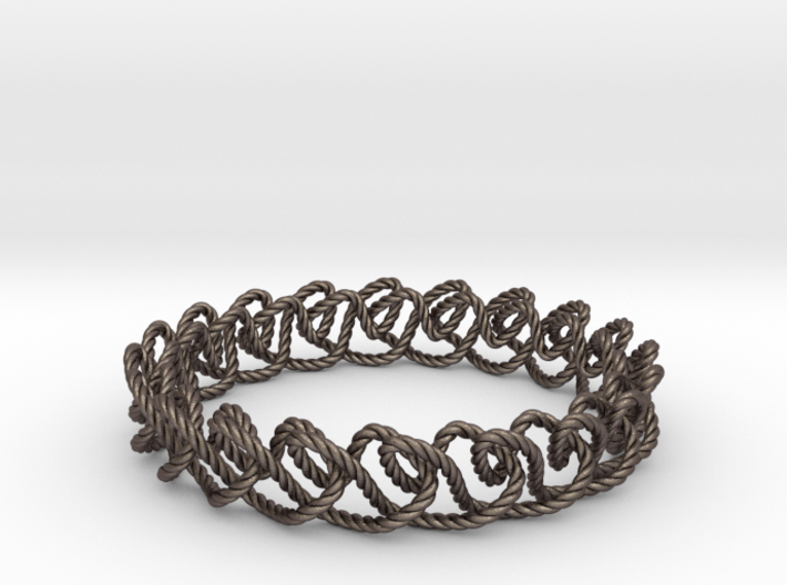 Chain stitch knot bracelet (Rope) 3d printed