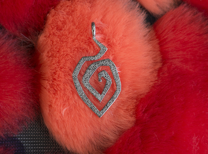 Fire swirl pendant 3d printed