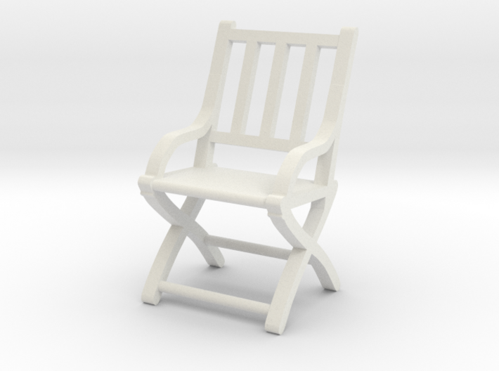 1:48 Vertical Slatted Civil War Folding Chair 3d printed