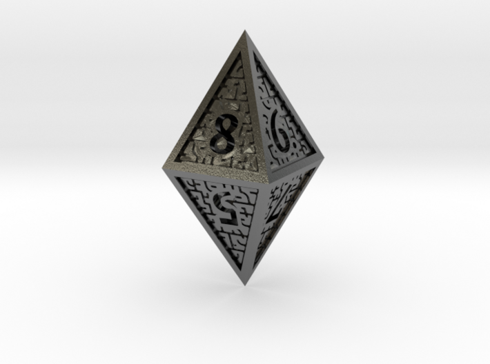 Hedron D8 Closed (Hollow), balanced gaming die 3d printed