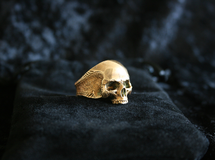 Silver Skull 3d printed 
