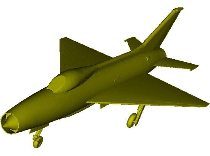 1/87 scale Mikoyan Gurevich MiG-21 Fishbed C model 3d printed