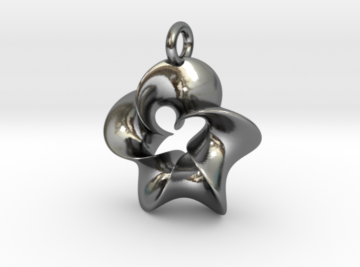 5-Twisted Möbius pendant 3d printed 
