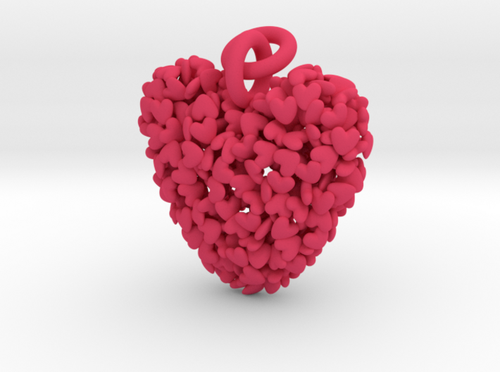 365 Hearts Key Ring 3d printed 