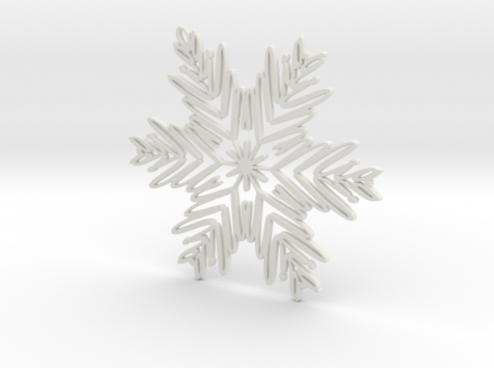 Mia snowflake ornament 3d printed 