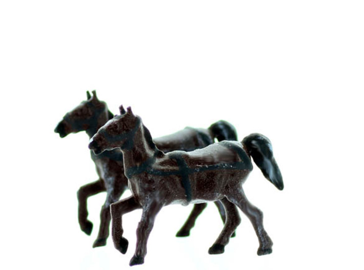 Horse with REINS HO Scale 3d printed