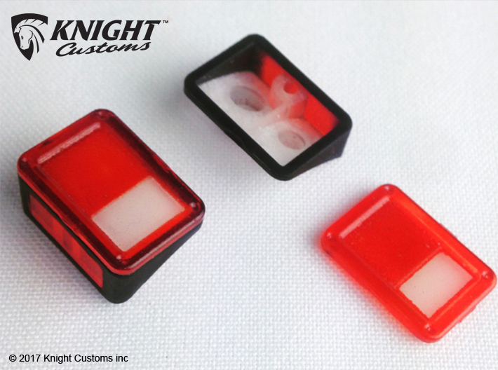 AJ10019 Rear lights JK 3d printed Parts shown painted. 5mm and 3mm LED's can be installed.