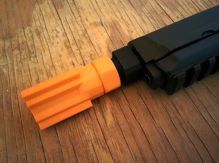Insanity Airsoft Flash Suppressor (14mm-) 3d printed 