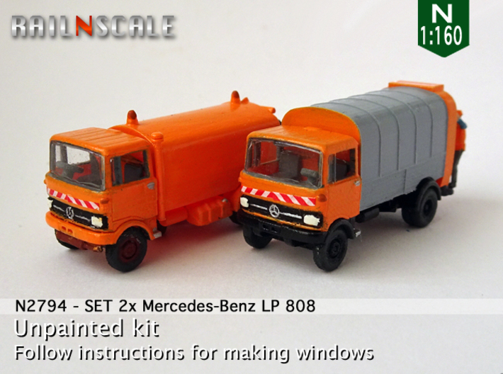 SET 2x Mercedes-Benz LP 808 (N 1:160) 3d printed