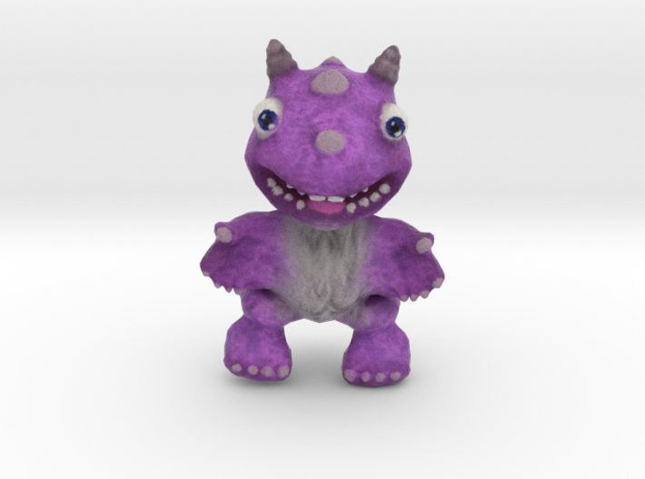 Purple Fur Dragon 3d printed