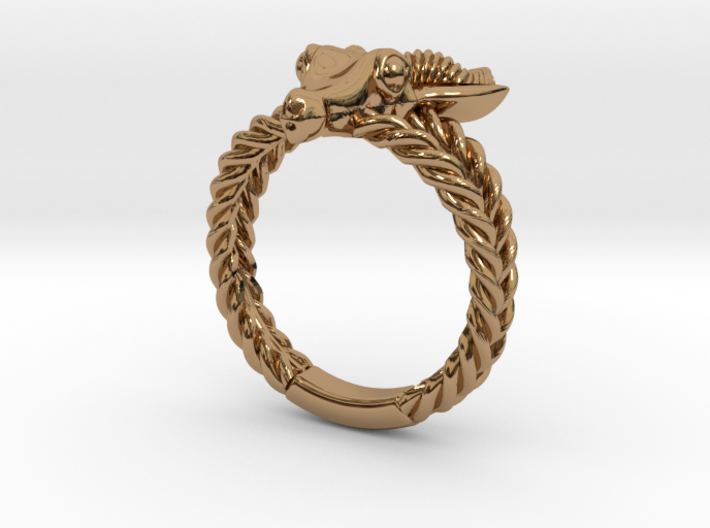 Antelope Head Ring 3d printed