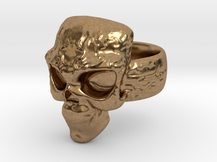 Elemental Skull Ring 'Lightning' 3d printed