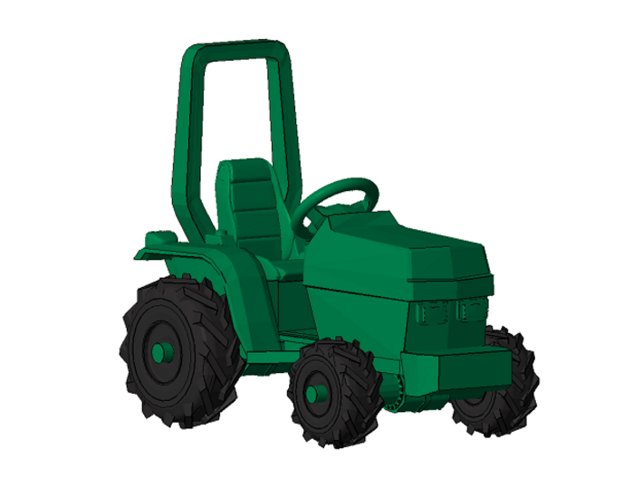 1/87 Scale Garden Tractor 3d printed