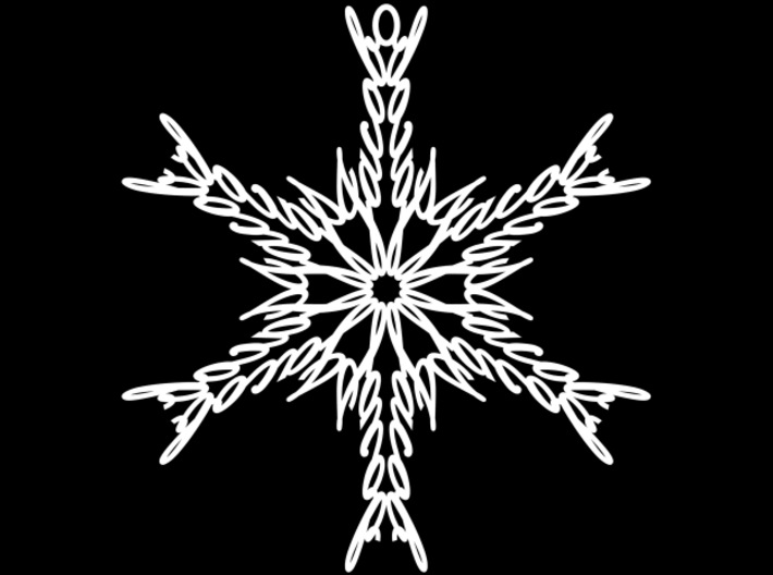 Jacob snowflake ornament 3d printed