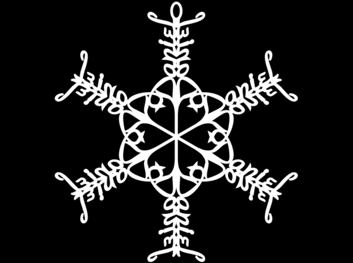 Daniel snowflake ornament 3d printed