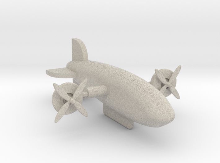 Zeppelin with moving rotors 3d printed