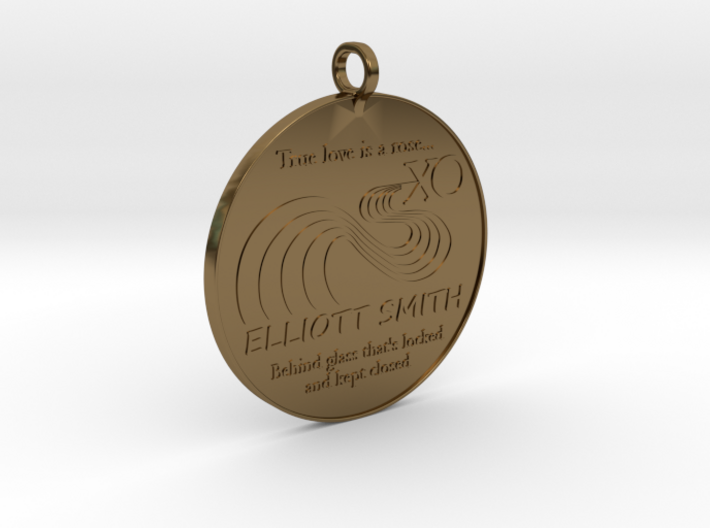 Elliott Smith - True love is a rose 3d printed Polished Bronze