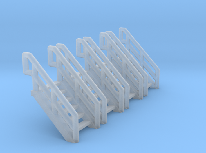 Z Scale Industrial Stairs 6 (4pc) 3d printed
