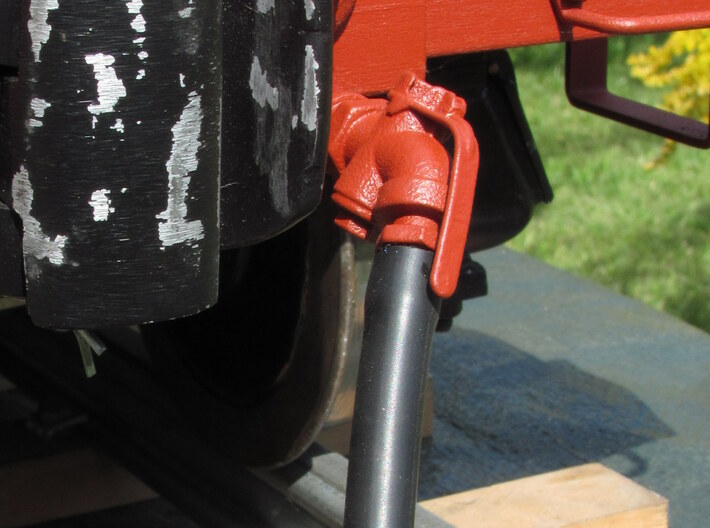 Westinghouse Air Brake Angle Cock - 2.5" Scale 3d printed 