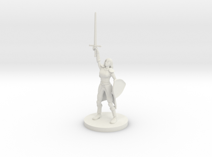 Female Elf Paladin / Cleric with Sunblade 3d printed