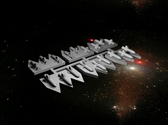 6 Space Battlefleet Torpedo Markers 3d printed