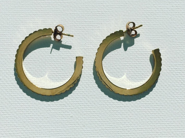 Ingranaggi Hoop Earrings 3d printed