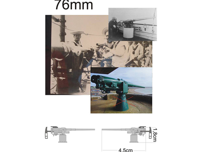1/72 RN QF 12-pounder (76.2 mm) gun Set x2 3d printed 
