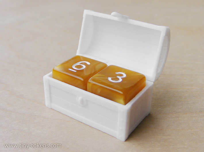 Double MTG Treasure Chest Token (16 mm dice chest) 3d printed
