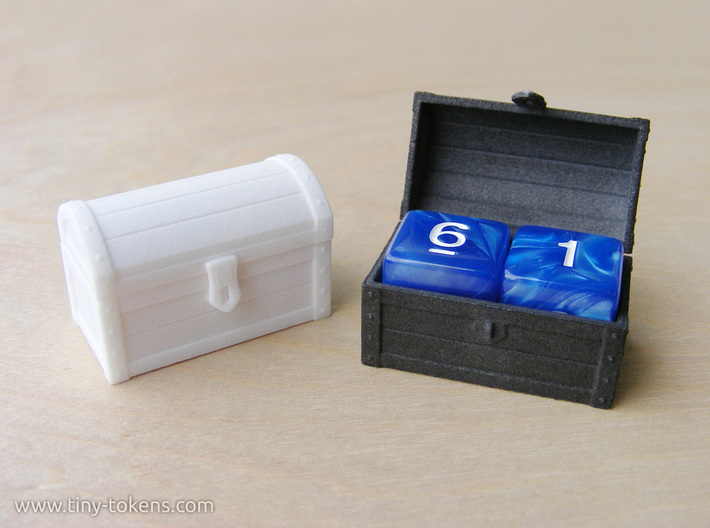 Double MTG Treasure Chest Token (16 mm dice chest) 3d printed 
