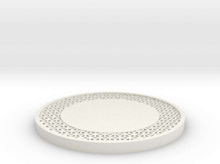 Lattice Drink Coaster Star Pattern 3d printed Standard plastic and the lowest cost. Still looks great in any home