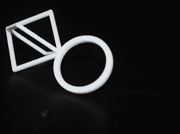 Ring With Half Box size 9 3d printed