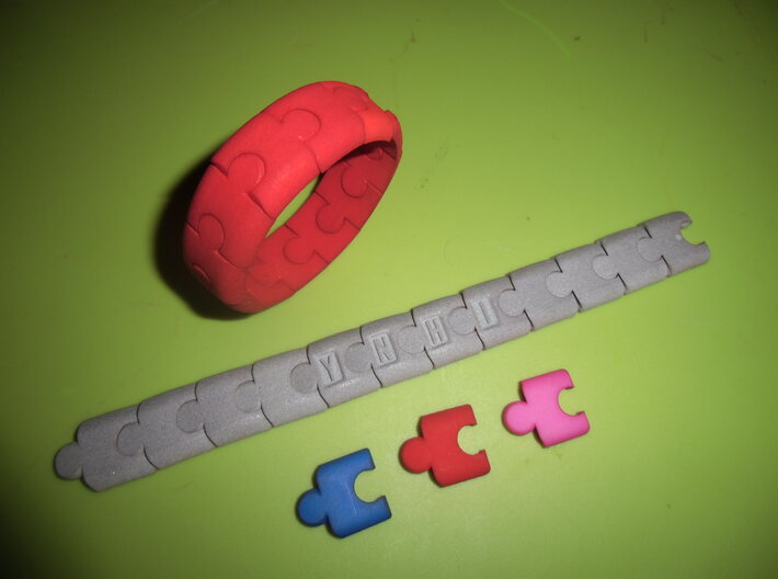 PuzzlelinkletterP 3d printed 