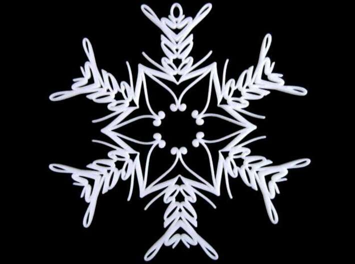 Noah snowflake ornament 3d printed Noah snowflake printed in White Strong &amp; Flexible