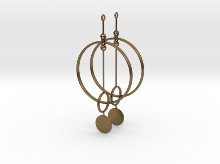 Interlinked Rings Earrings 3d printed 