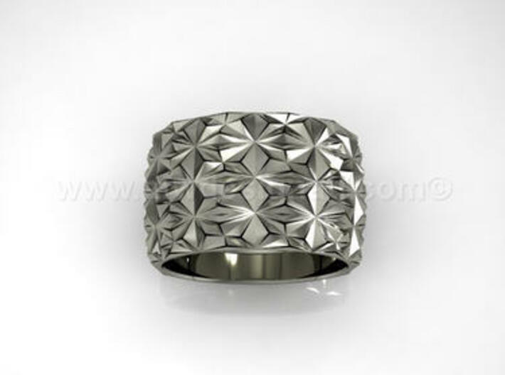 Complex Geometric Triangle Pattern Band - Simple 3d printed Repeating Tirangle Pattern Band
