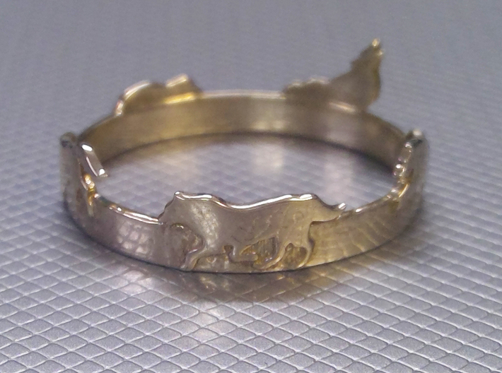 Wolves Ring 3d printed 