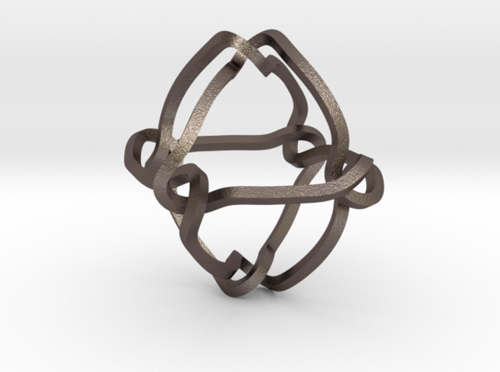 Octahedral knot (Square) 3d printed