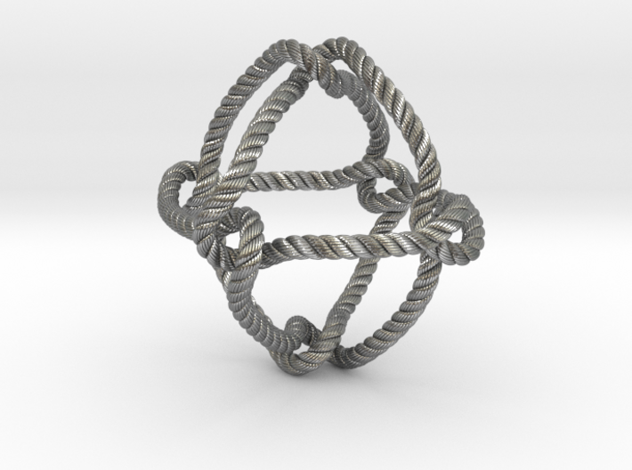 Octahedral knot (Rope with detail) 3d printed