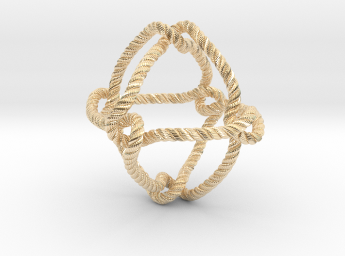 Octahedral knot (Rope with detail) 3d printed