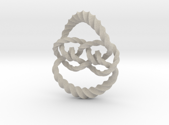 Knot 10₁₂₀ (Twisted square) 3d printed