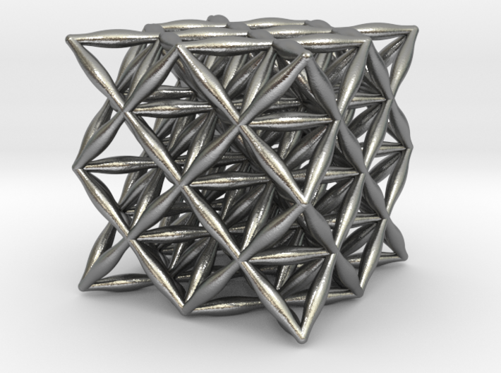 Flower Of Life 64 Tetrahedron Grid 1.2&quot; 3d printed