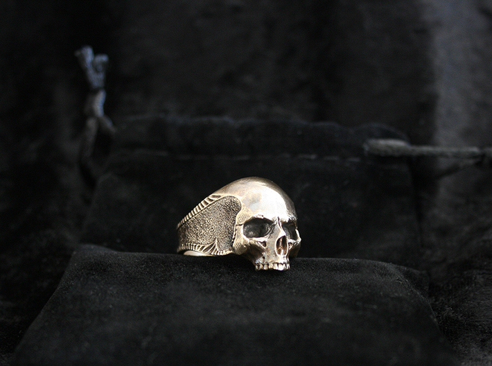 Silver Skull 3d printed