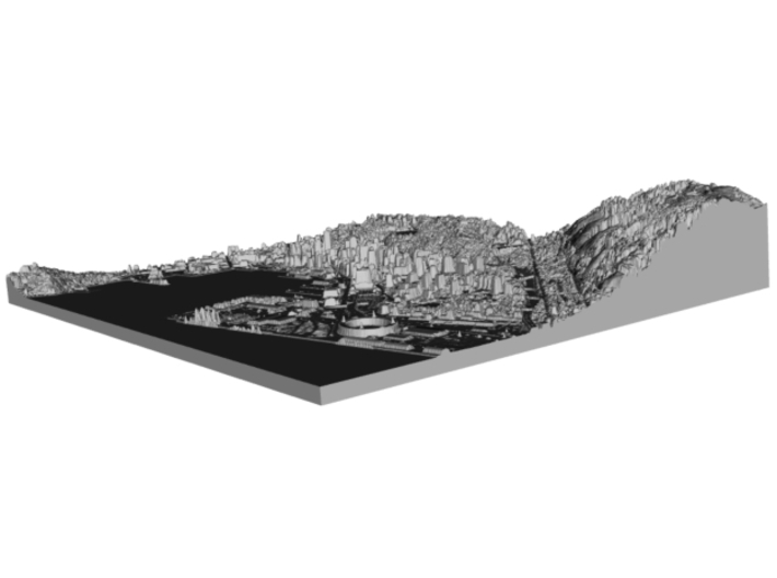 Map of Downtown Wellington, New Zealand  3d printed 