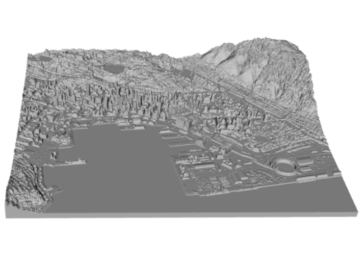 Map of Downtown Wellington, New Zealand 3d printed
