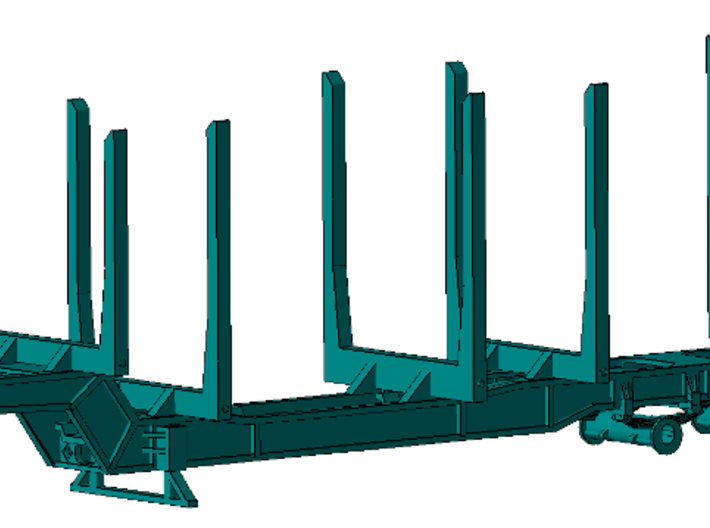 1/50th Pitts Type 42' 6 bunk log trailer 3d printed 