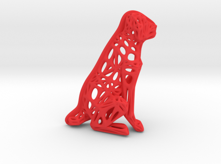 Voronoi Dog Sitting 3d printed Voronoi Dog Sitting