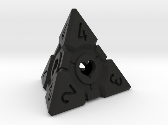 Companion Cube D4 - Portal Dice 3d printed